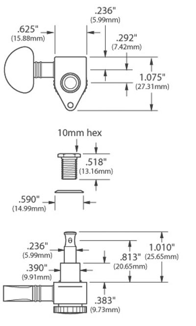 Hovedbilde Grover RotoGrip Single - Bass - krom