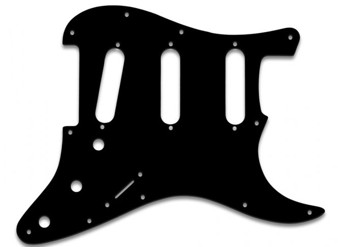 Hovedbilde Stratocaster SSS - 8 hulls - svart - tynn