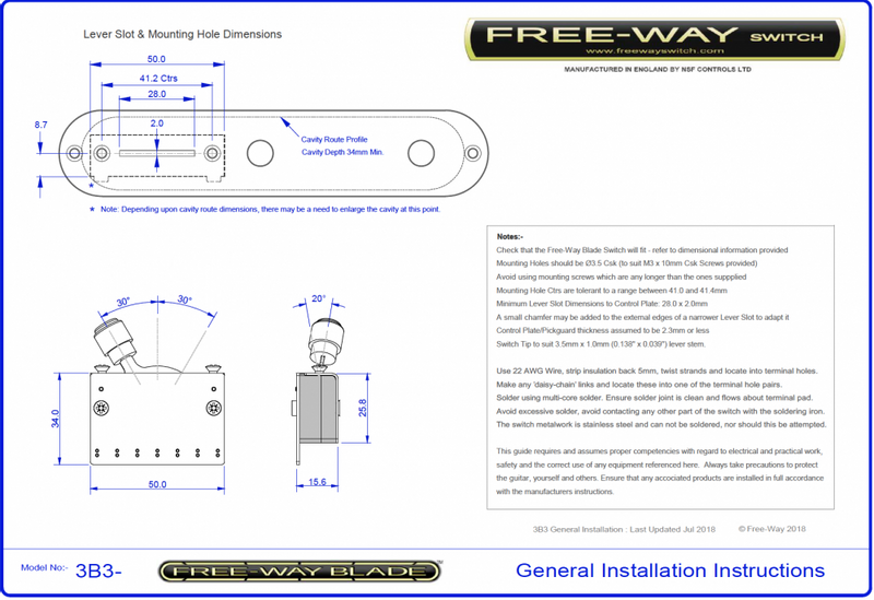 Freeway Telecaster Switch 6 position